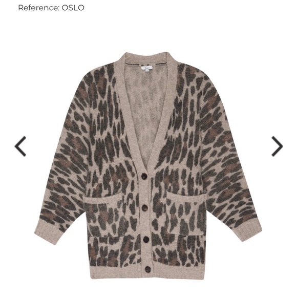 Nwot Rails Oslo Leopard Cardigan Spot 